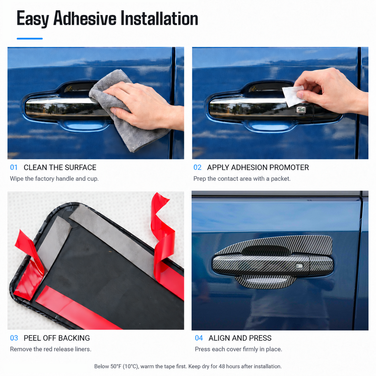 powoq Door Handle Covers for Silverado/Sierra 1500 (2019-2026) & 2500 HD/3500 HD (2020-2026)