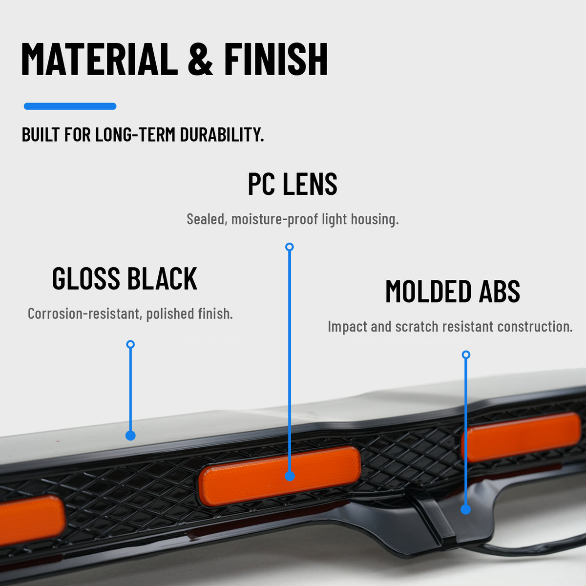 powoq Hood Protector with LED Light for 2019-2026 Ram 1500