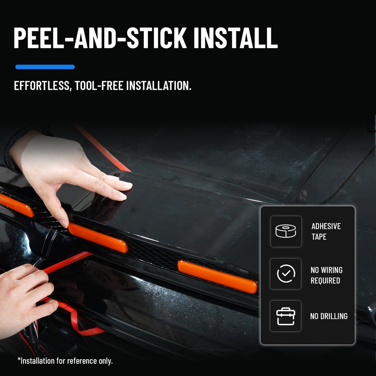 powoq Hood Protector with LED Light for 2019-2026 Ram 1500