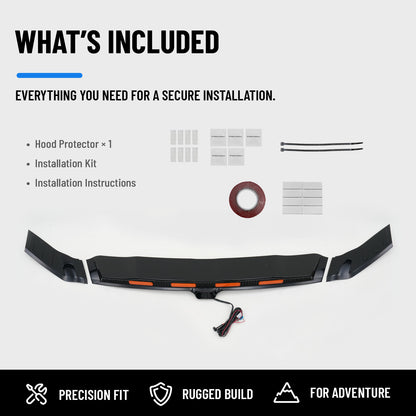 powoq Hood Protector with LED Light for 2019-2026 Ram 1500