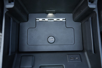 powoq Center Console Lock Box for 2022-2026 Chevy Silverado / GMC Sierra