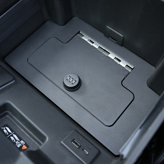 powoq Center Console Lock Box for 2022-2026 Chevy Silverado / GMC Sierra