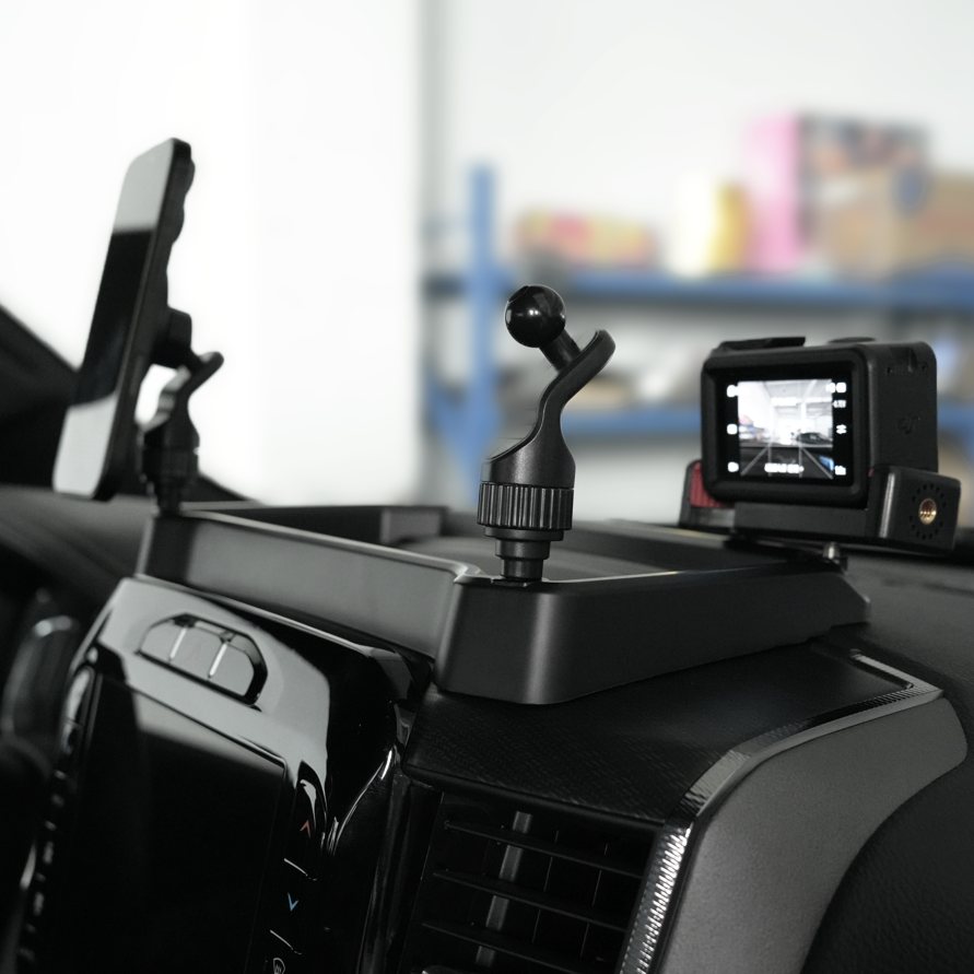 powoq Dashboard Storage Organizer with Phone Holder for 2019-2026 Ram 1500