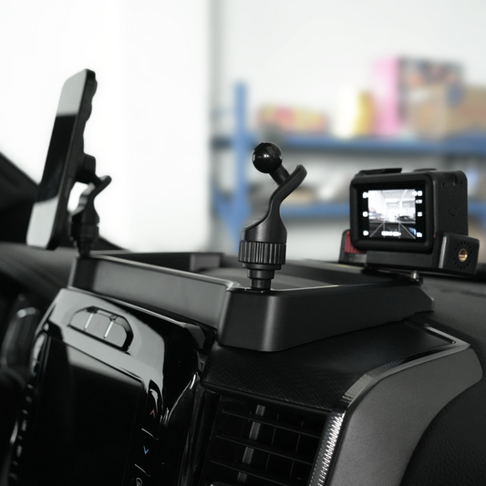 powoq Dashboard Storage Organizer with Phone Holder for 2019-2026 Ram 1500
