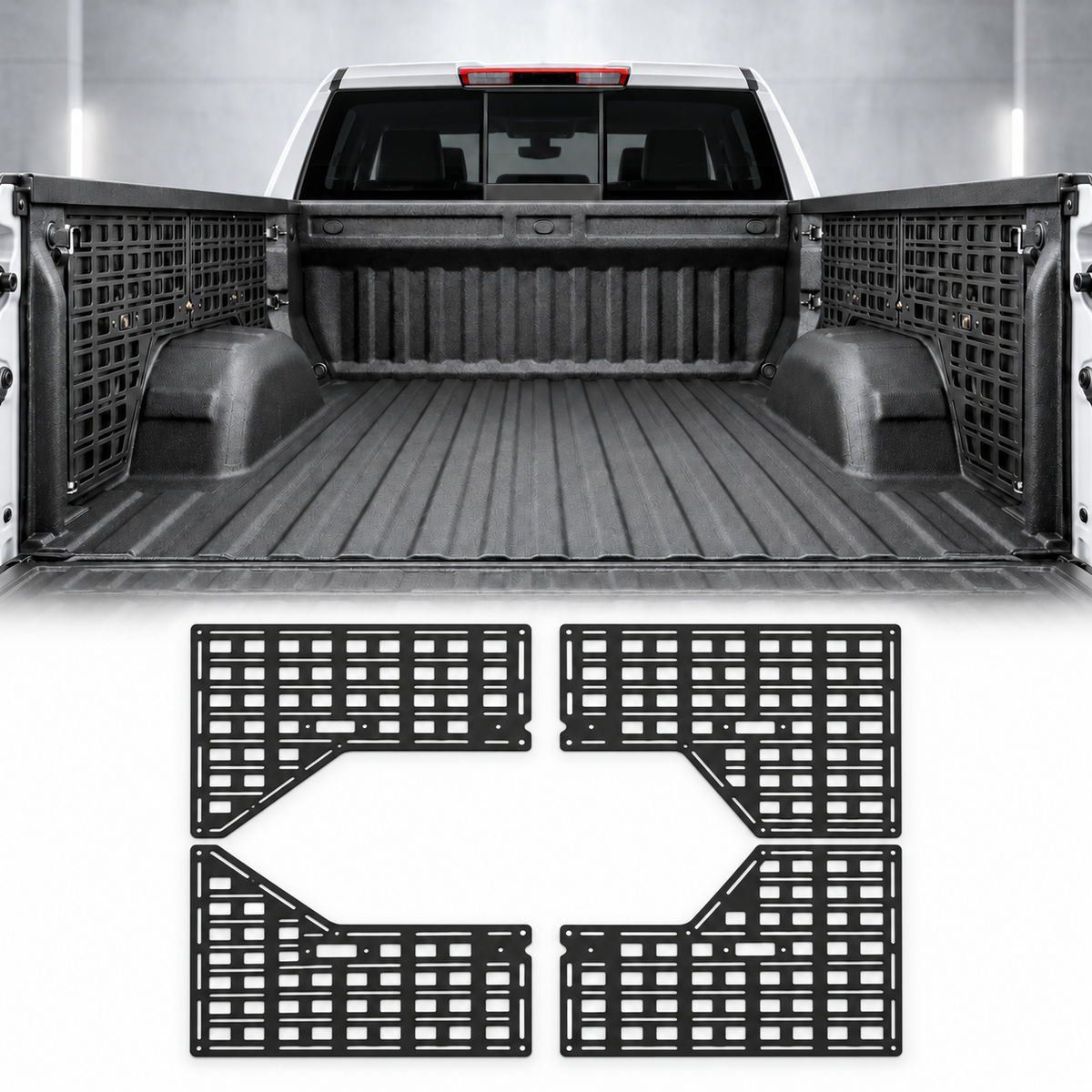 powoq 5.8-ft Side Bed MOLLE Panels for 2019-2025 Chevy Silverado / GMC Sierra