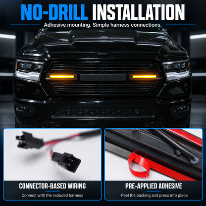 powoq LED Front Grille Lights for 2019-2024 Ram 1500