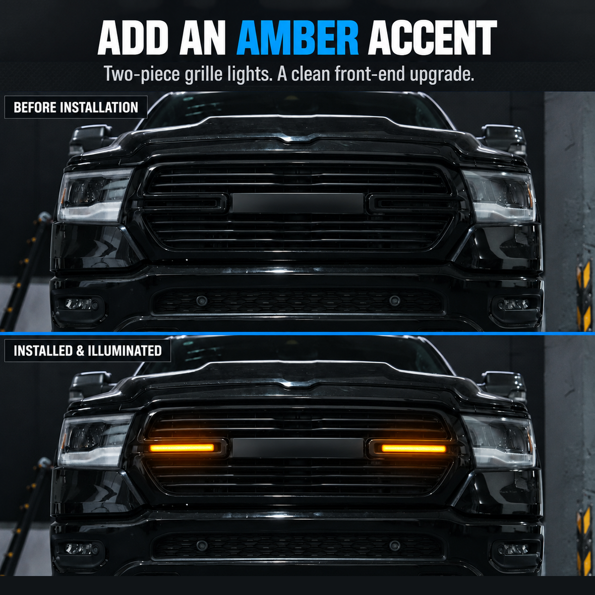 powoq LED Front Grille Lights for 2019-2024 Ram 1500