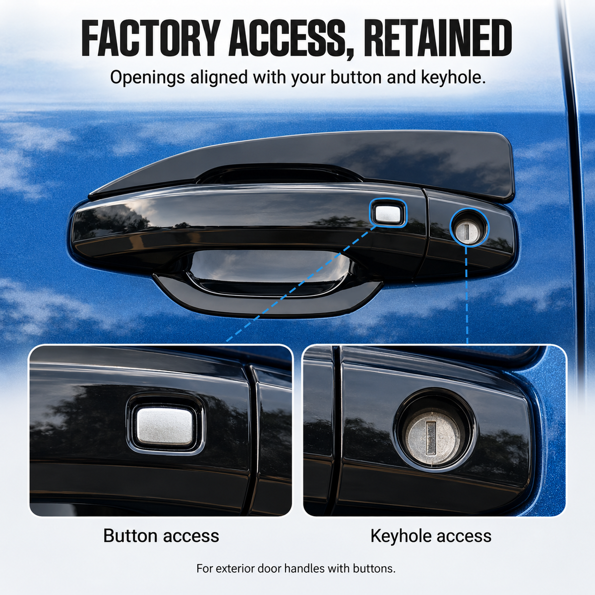 powoq 12-Piece Door Handle Covers for 2019-2026 Chevy Silverado / GMC Sierra