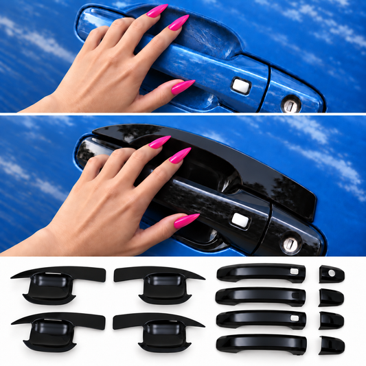 powoq 12-Piece Door Handle Covers for 2019-2026 Chevy Silverado / GMC Sierra