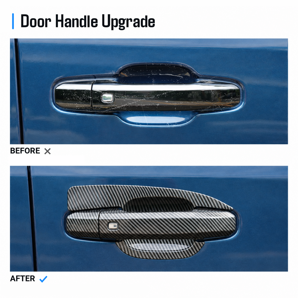 powoq Door Handle Covers for Silverado/Sierra 1500 (2019-2026) & 2500 HD/3500 HD (2020-2026)