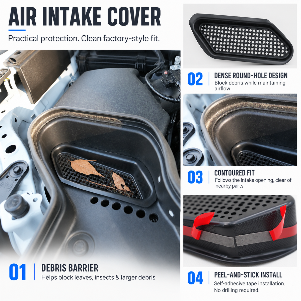 powoq Air Intake Cover for 2025-2026 Toyota 4Runner / 2024-2026 Toyota Tacoma