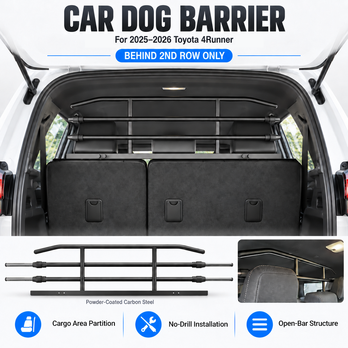 powoq Dog Car Barrier for 2025-2026 Toyota 4Runner