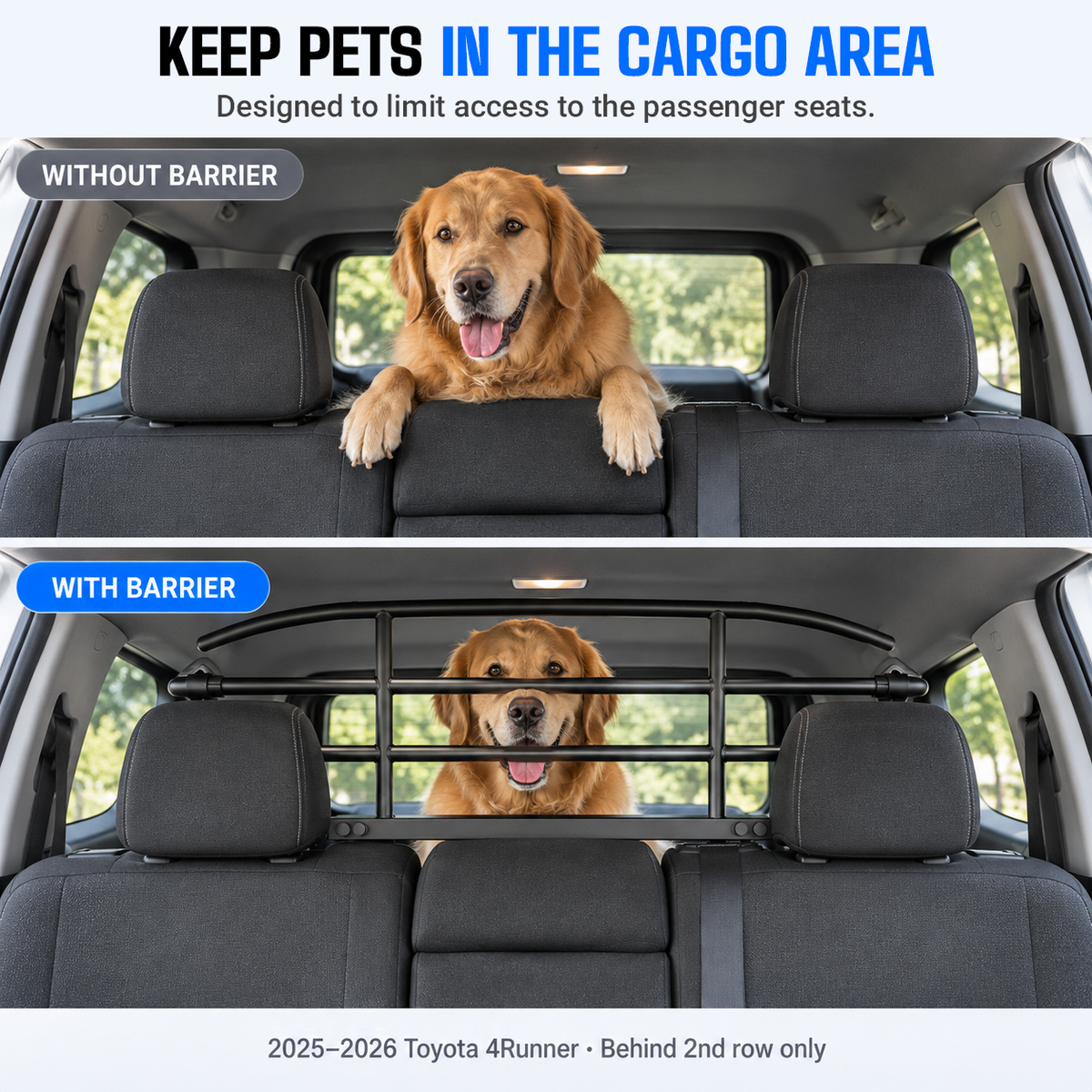 powoq Dog Car Barrier for 2025-2026 Toyota 4Runner