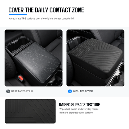 powoq Center Console Armrest Cover for 2024-2026 Toyota Tacoma / 2025-2026 Toyota 4Runner