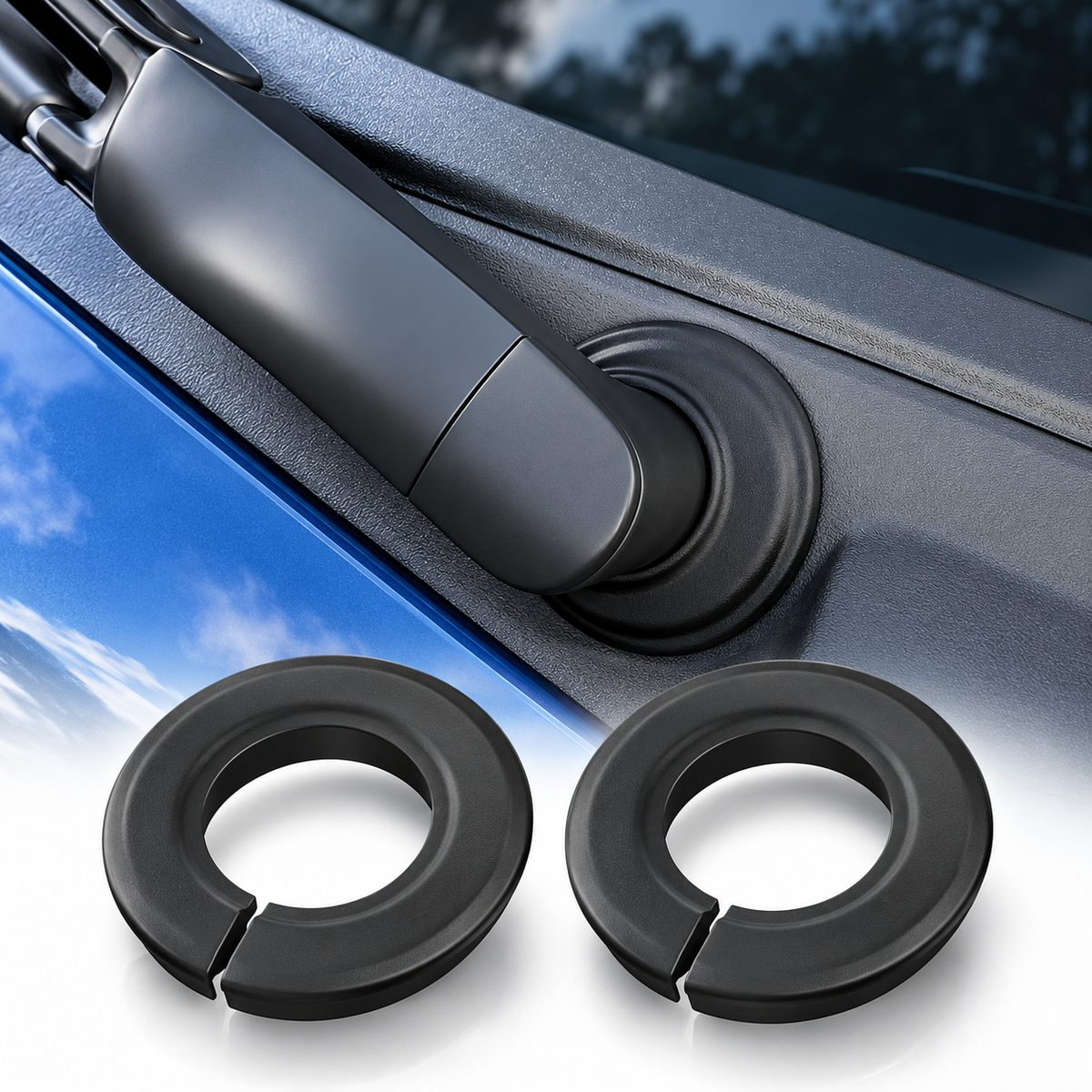 powoq Wiper Hole Covers for 2019-2026 Chevy Silverado / GMC Sierra 1500