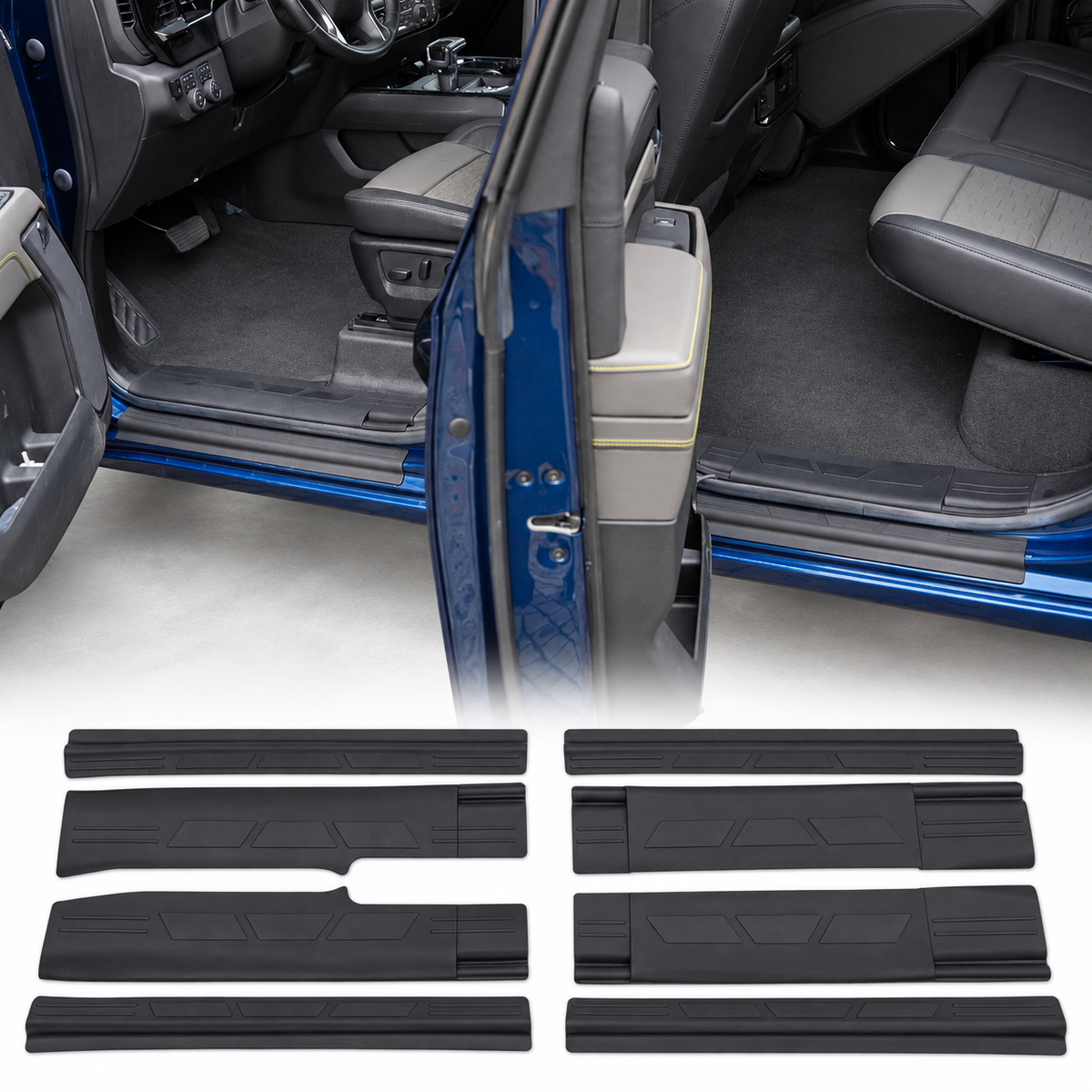 powoq Door Sill Protector for 2019-2026 Chevrolet Silverado / GMC Sierra
