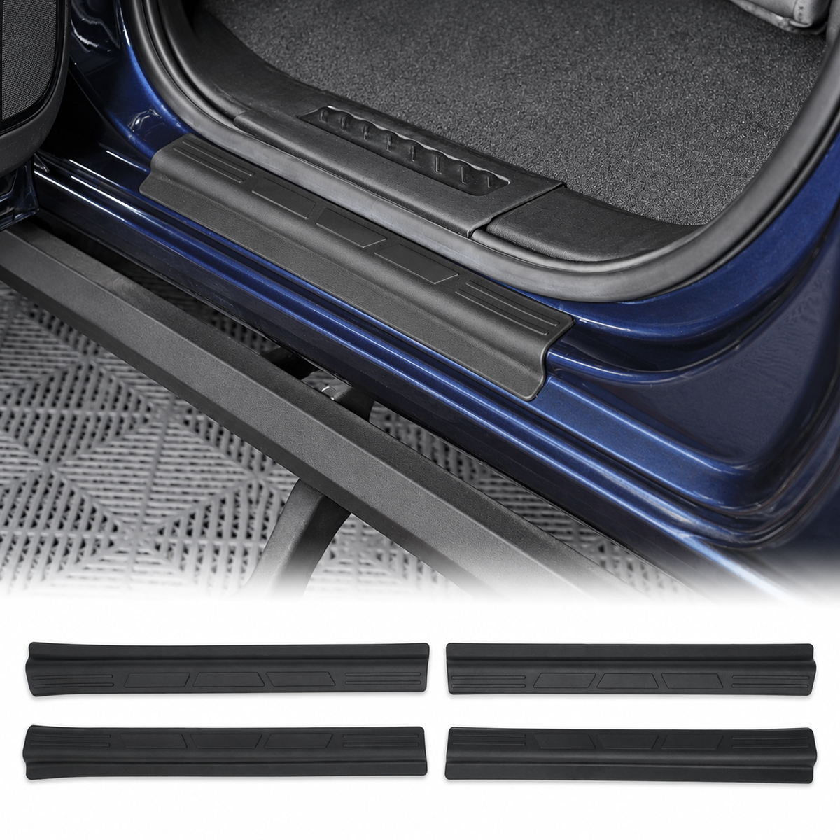 powoq Door Sill Protectors for 2019-2026 Chevy Silverado & GMC Sierra 1500 Crew Cab