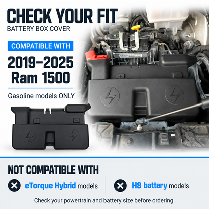 powoq Battery Box Cover for 2019-2025 Ram 1500 Gasoline Models