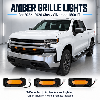 powoq LED Front Grille Lights for 2022-2026 Chevy Silverado 1500 LT