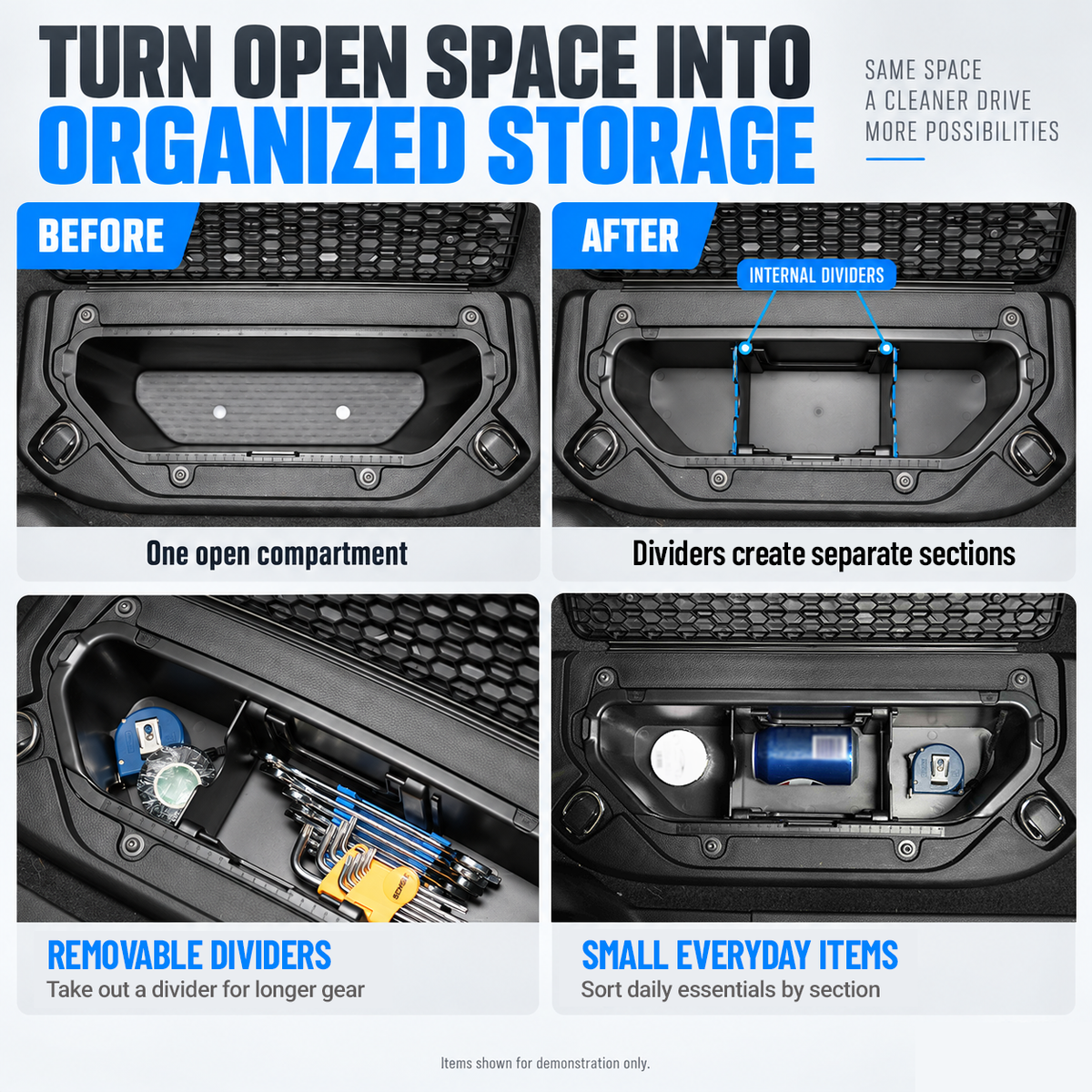 powoq Rear Under-Seat Storage Box for 2019-2026 Ram 1500 Crew Cab