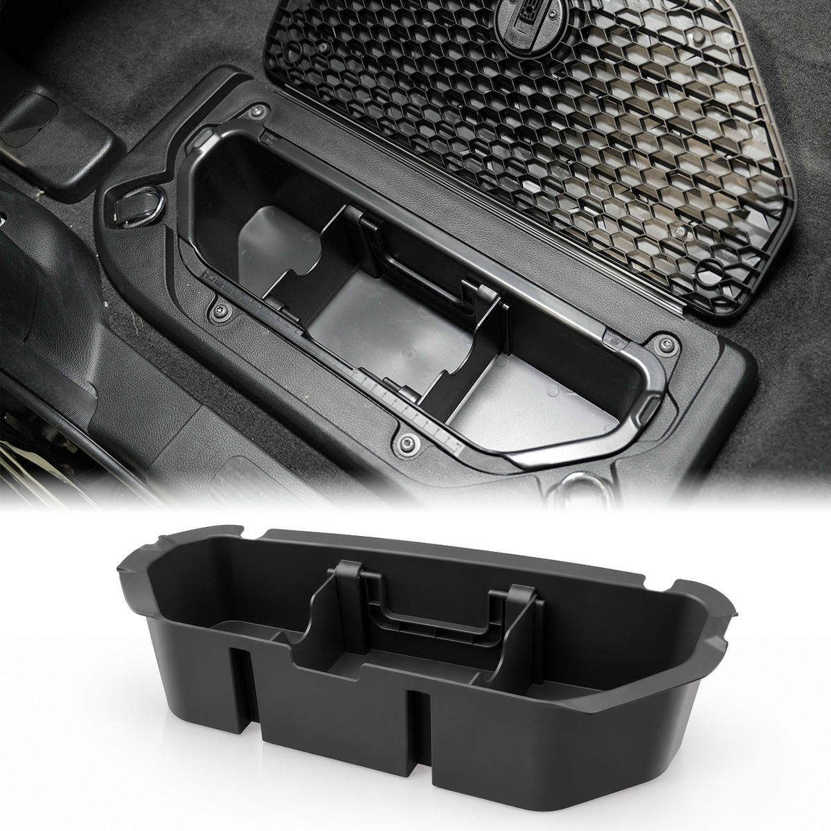 powoq Rear Under-Seat Storage Box for 2019-2026 Ram 1500 Crew Cab