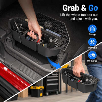 powoq Rear Under-Seat Storage Box for 2019-2026 Ram 1500 Crew Cab