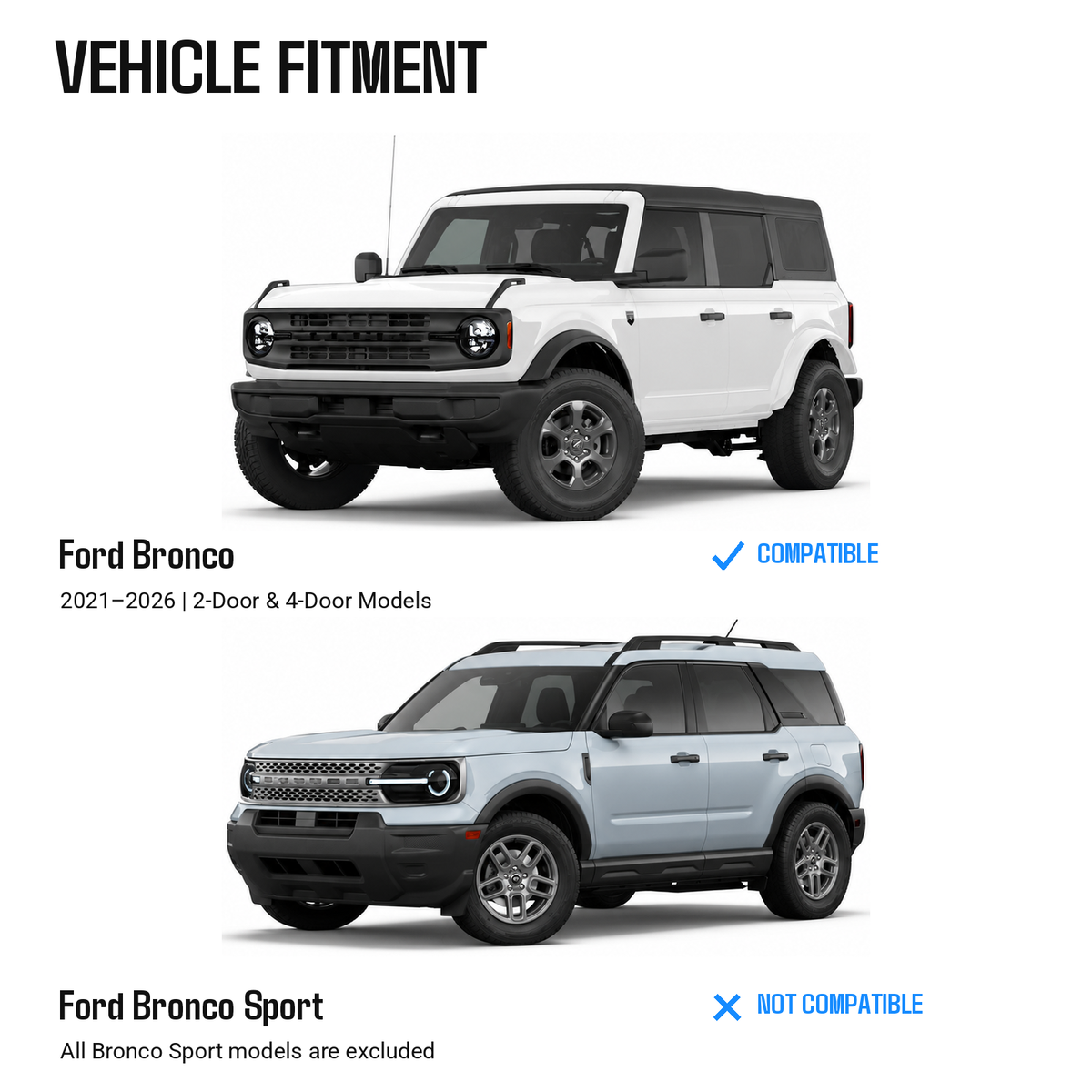 powoq Trail Sight Lights for 2021-2026 Ford Bronco