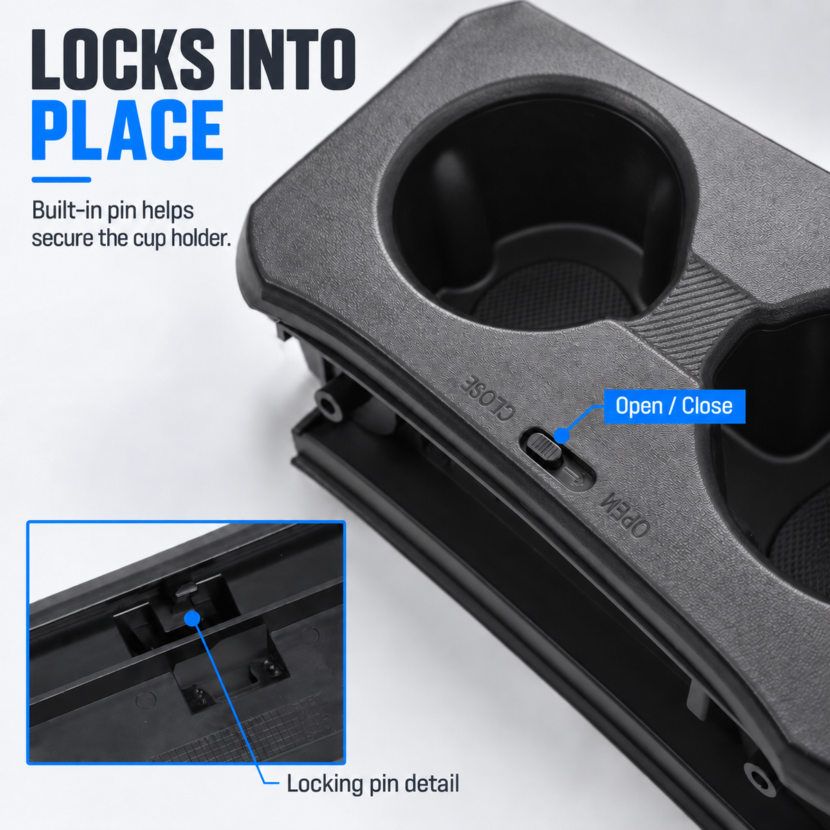 powoq Rear Cup Holder for 2021-2024 Ford Bronco