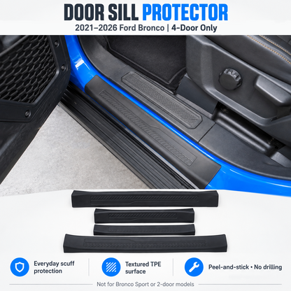 powoq TPE Door Sill Protector for 2021-2026 Ford Bronco 4-Door
