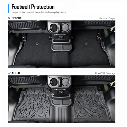 powoq Floor Mats for 2018-2025 Jeep Wrangler Unlimited (JL) 4-Door 4x4