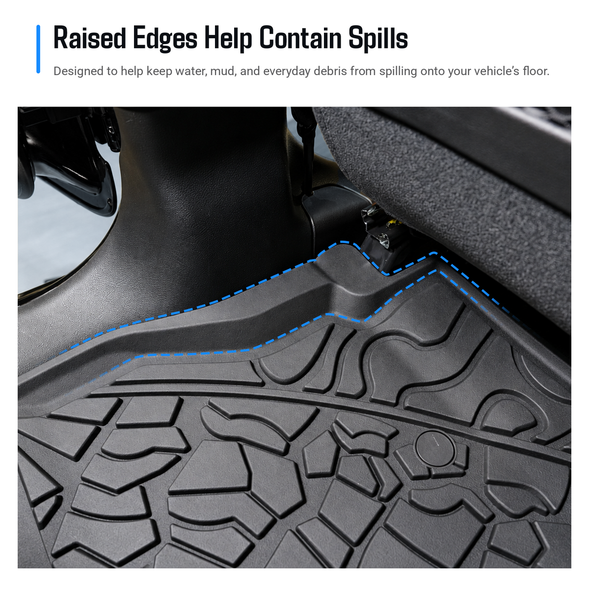 powoq Floor Mats for 2018-2025 Jeep Wrangler Unlimited (JL) 4-Door 4x4