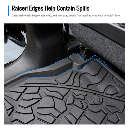 powoq Floor Mats for 2018-2025 Jeep Wrangler Unlimited (JL) 4-Door 4x4