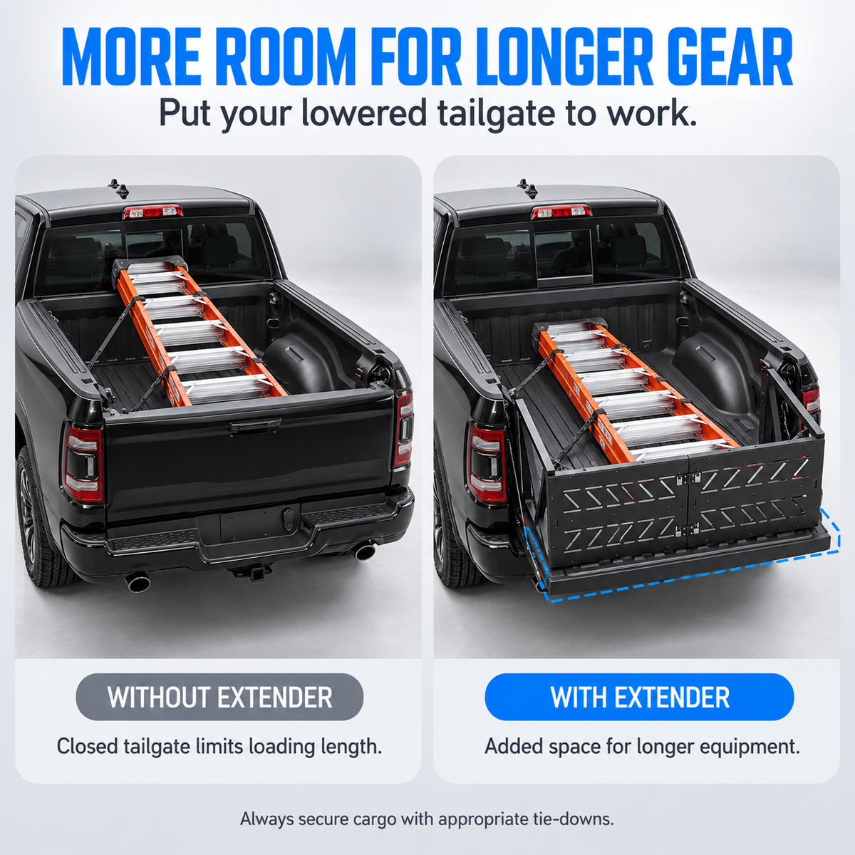 powoq Tailgate Extender for 2019-2026 Ram 1500