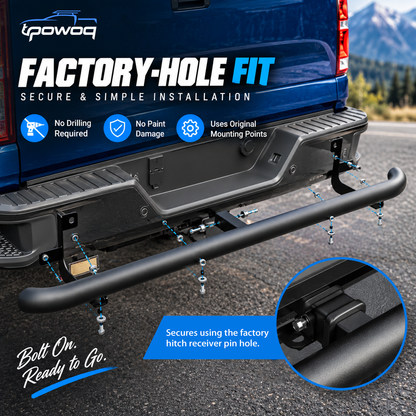 powoq Rear Bumper Guard for 2022-2026 Chevy Silverado ZR2 / LT