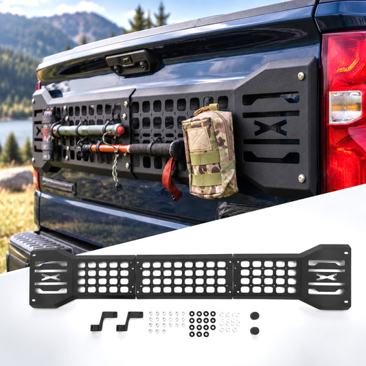 powoq Tailgate MOLLE Panel for 2019-2026 Chevy Silverado 1500 / GMC Sierra 1500