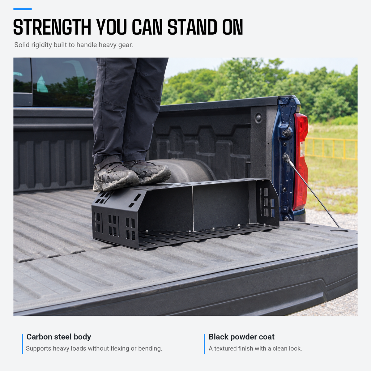 powoq Passenger-Side Truck Bed Storage Box for 2019-2026 Chevy Silverado / GMC Sierra 1500
