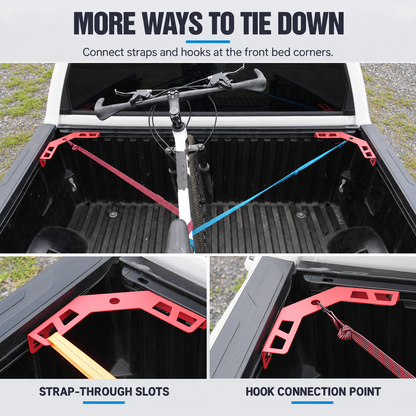 powoq Bed Rail Corner Gussets for 2022-2026 Toyota Tundra / 2024-2026 Toyota Tacoma