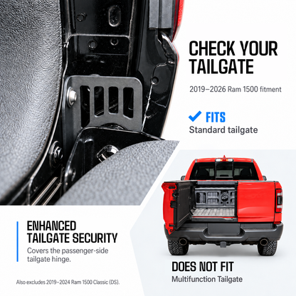 powoq Tailgate Anti-Theft Lock for 2019-2026 Ram 1500