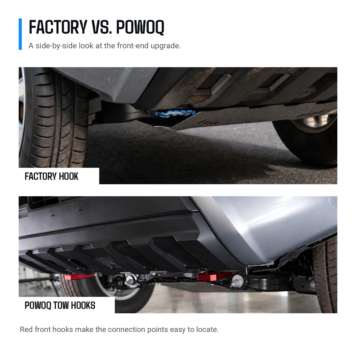 powoq Front Tow Hooks for 2024-2026 Toyota Tacoma / 2025-2026 4Runner