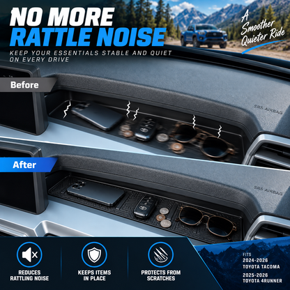 powoq Dashboard Storage Mat for 2024-2026 Toyota Tacoma / 2025-2026 Toyota 4Runner