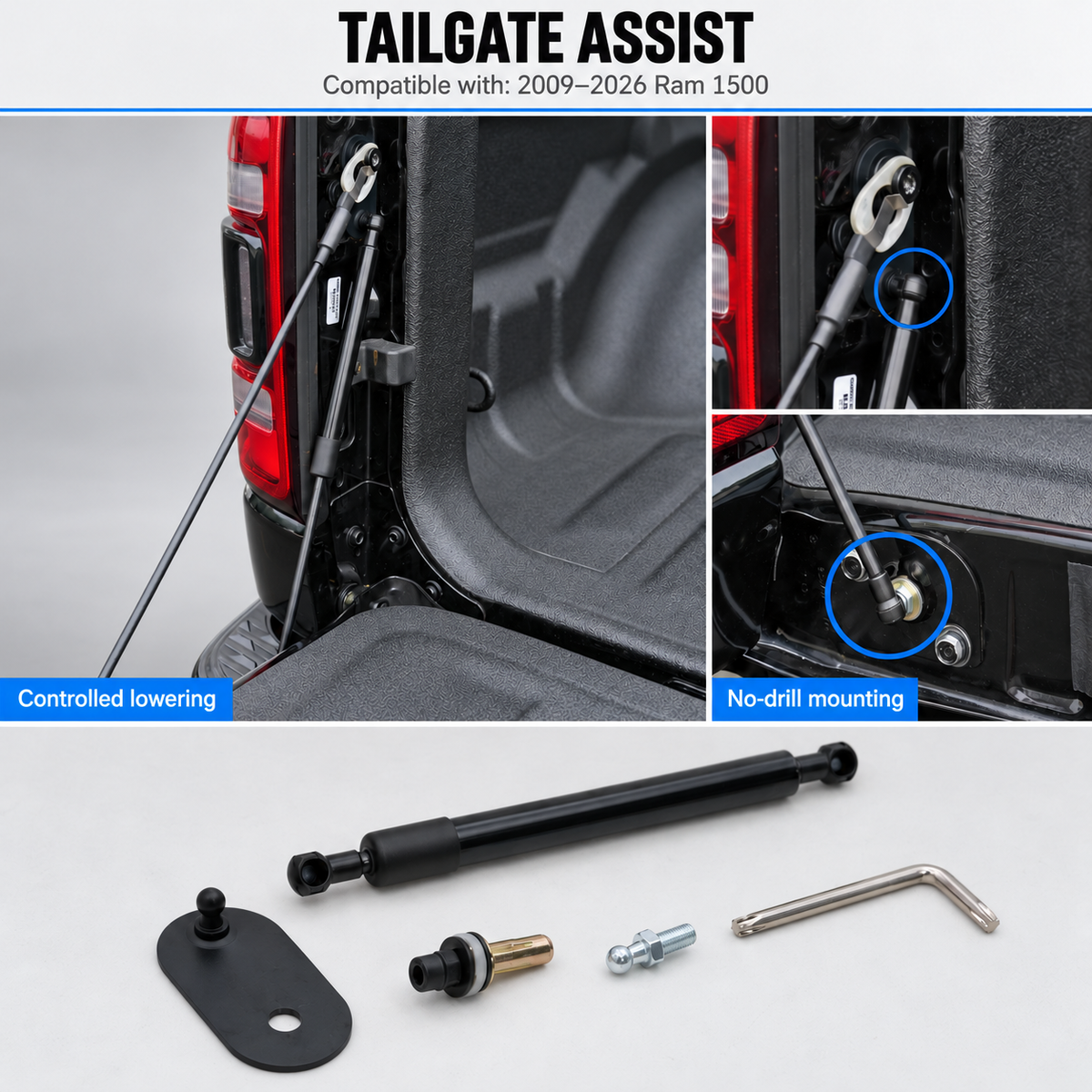 powoq Tailgate Assist for 2009-2026 Ram 1500
