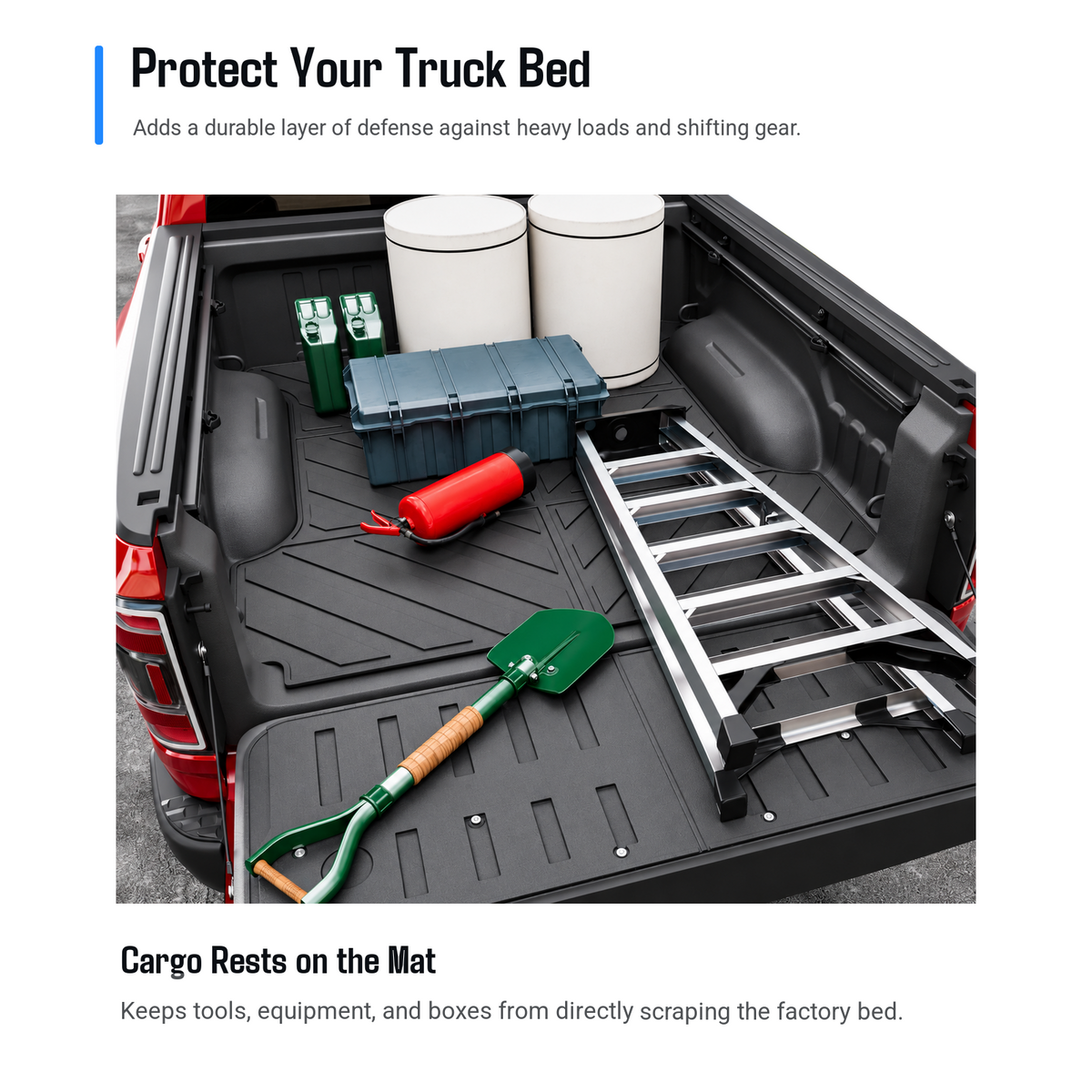 powoq 5.7-ft Truck Bed Mat for 2019-2026 Ram 1500