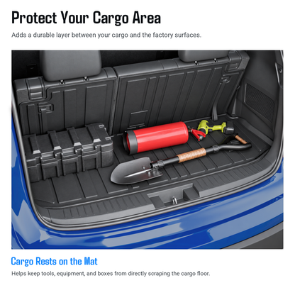 powoq Cargo Mat with Backrest Mat for 2020-2026 Toyota Highlander (7 Seats)