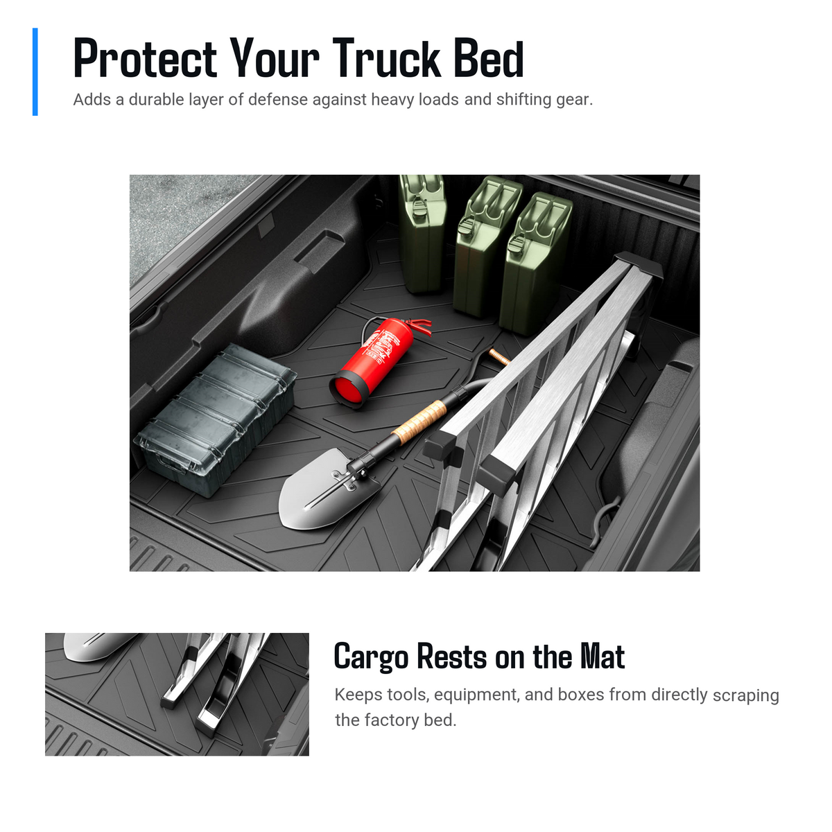 powoq 5-ft Truck Bed Mat for 2024-2026 Toyota Tacoma