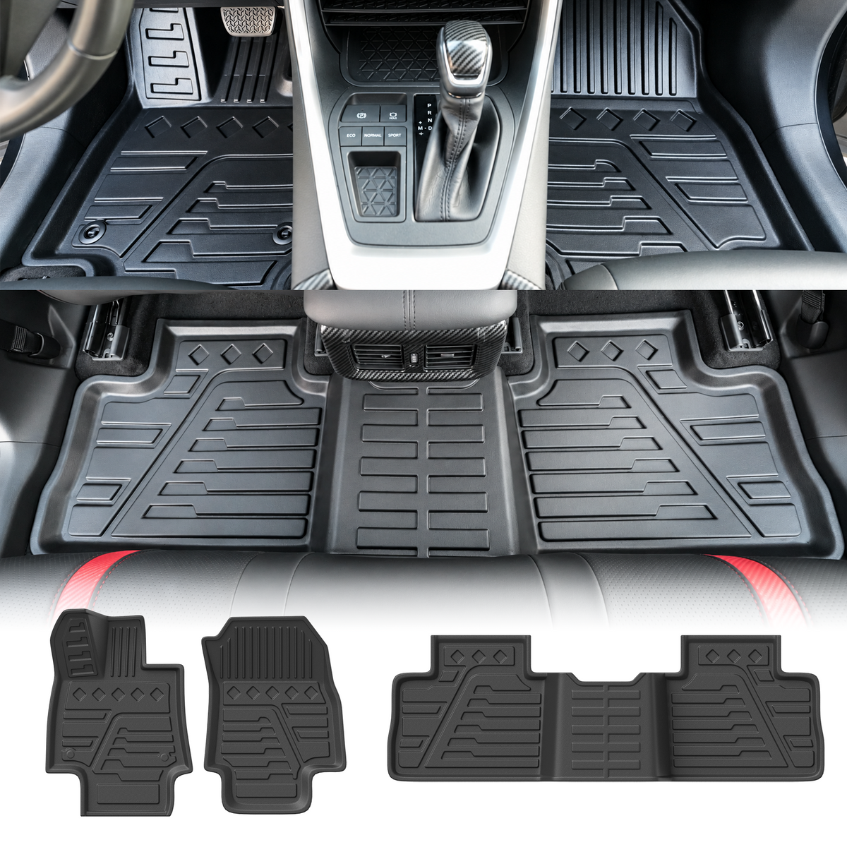 powoq Floor Mats for 2019-2025 Toyota RAV4