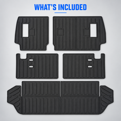 powoq 7-Seat Seat Back & Cargo Mat Set for 2025-2026 Toyota 4Runner