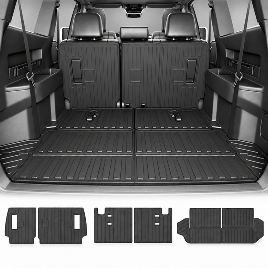 powoq 7-Seat Seat Back & Cargo Mat Set for 2025-2026 Toyota 4Runner