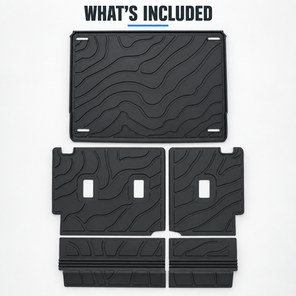 powoq TPE Cargo Mat & Backrest Mats Set for 2021-2026 Ford Bronco 4-Door