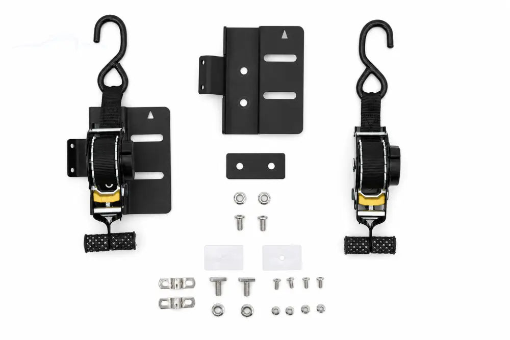 powoq 2-Piece Retractable Ratchet Straps for 2019-2026 Chevy Silverado / GMC Sierra 1500 - Retractable Ratchet Straps