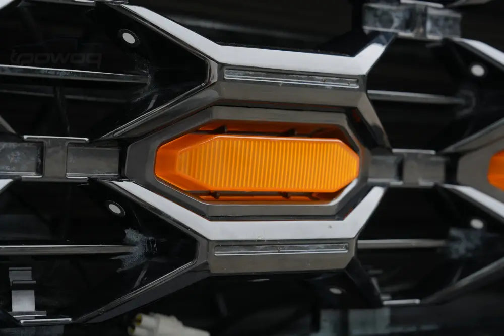 powoq 4-Piece Amber Grille Lights for 2022-2025 Chevy Silverado 1500 ZR2 - Amber Grille Lights